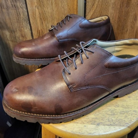 L.L. Bean RB42 04 Men\'s Walnut Brown Leather Lace Up Oxford Shoes Size US 13 main image 6